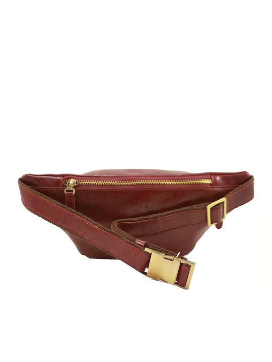 Magazin online pentru bărbați Piele Bum Bag pentru Talie Burgundy