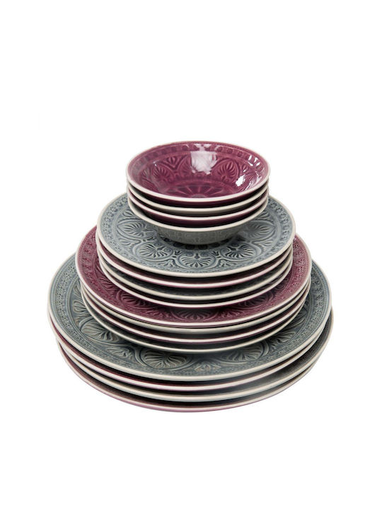 Butlers Sumatra Bol Servire Rotund Ceramic Gri cu Diametrul 14 cm