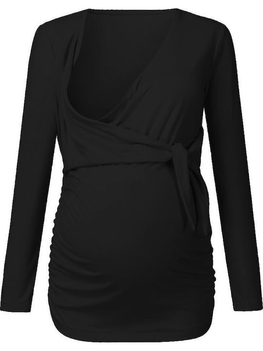 Queen Mother Top Maternity Tops μαύρη