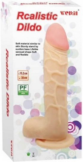 Charmly Toy Ρεαλιστικό Dildo με Όρχεις και Βεντούζα Flesh 25cm