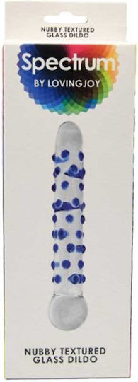 Loving Joy Spectrum Dildo Din Sticlă Albastru 18cm
