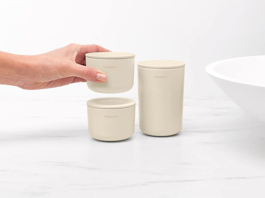 Brabantia Σετ Αξεσουάρ Μπάνιου Μεταλλικό Μπεζ 3τμχ