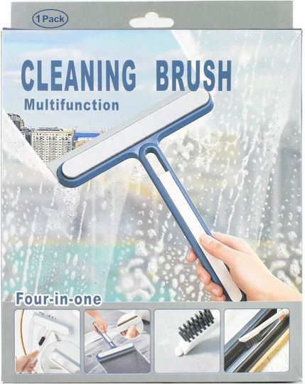 Plastic Cleaning Brush with Handle Blue