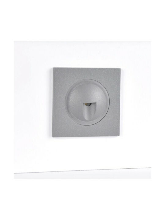 Polux Spot De Podea LED 3W Cu Lumină Alb Natural Gri