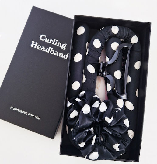 ecarla Hitzefreie Lockenwickler-Set in Schwarz Farbe