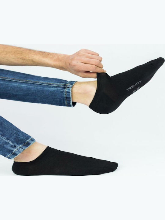 Trendy Ανδρικές Μονόχρωμες Κάλτσες Μαύρες 3Pack