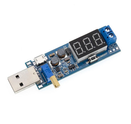 Usb Adjustable Power Supply Module Konverter DC/DC Step-Up mit Eingangsspannung 1.2-24V und Ausgangsspannung 1.2-24V