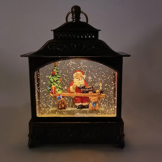 Christmas Decorative Traffic Light Lighted with Santa Claus 13x18cm
