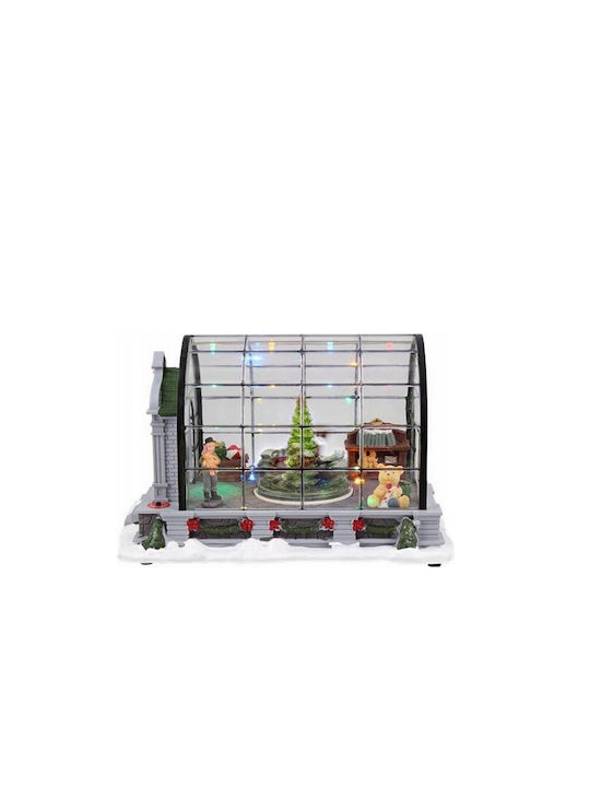 blokker Weihnachts- Beleuchtete Dekorative Darstellung mit Batterie mit Musik und Bewegung 15x14cm