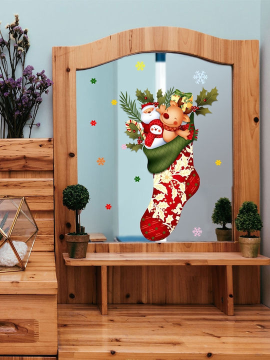 Christmas for Wall with Design Χιονάνθρωπου and Άγιου Βασίλη