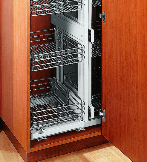 Lemi Magic Corner Cupboard Expanding Hardware with Brakes Silver 45x50cm 238-46912ASXBL