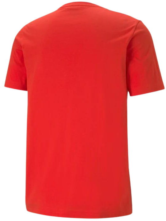 Puma Essentials Bluza Sportivă pentru Bărbați cu Mânecă Scurtă Polo Roșie