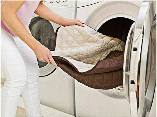 Elastic Cover for Armchair Brown Beige 170x175cm 1pcs AT0001558