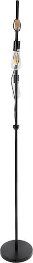 GloboStar Mindelo Floor Lamp H175xW40cm. with Socket for Bulb E27 Black
