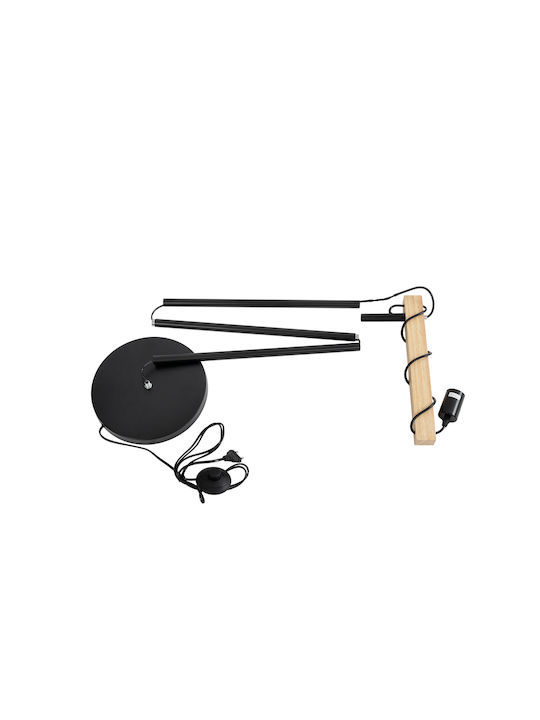 GloboStar Mindelo Floor Lamp H150xW35cm. with Socket for Bulb E27 Black