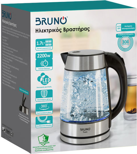 Bruno Kettle 1.7lt 2200W Silver