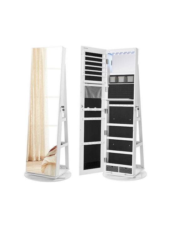 Songmics Καθρέπτης με Λευκό Ξύλινο Πλαίσιο 162x37cm