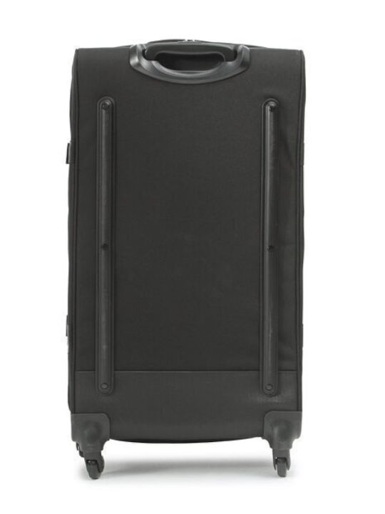 Eastpak Trans4 L Large Fabric Suitcase Black with 4 Wheels Height 75cm