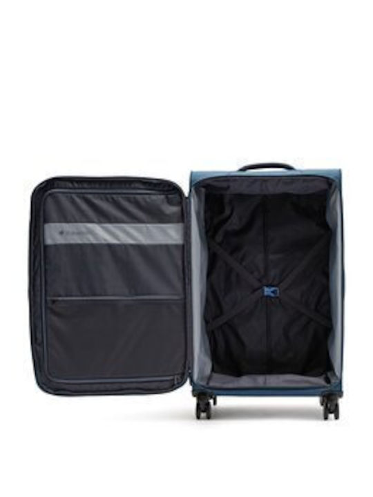 Travelite Large Fabric Blue Suitcase Travelite Large Fabric Blue Suitcase