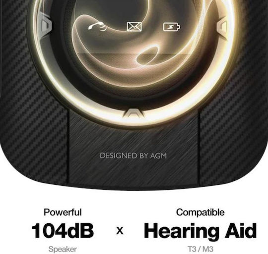 AGM M8 Flip Dual SIM Ανθεκτικό Κινητό με Μεγάλα Κουμπιά Μαύρο