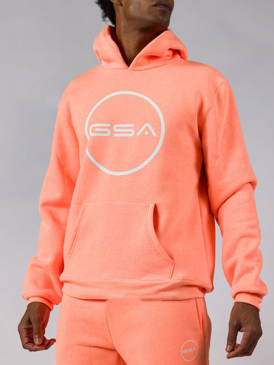 GSA Herren Sweatshirt mit Kapuze Orange