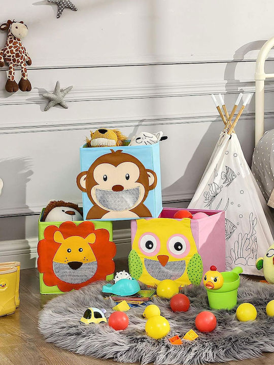 Songmics din Țesătură Box Set Multicolor 3buc