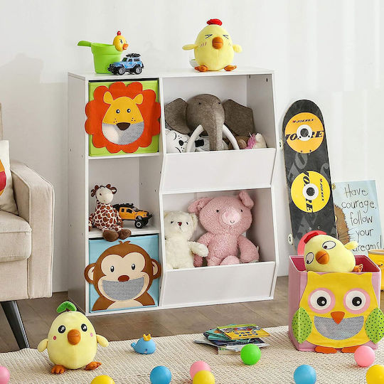 Songmics Kinder Aufbewahrungsbox aus Stoff Box Set Mehrfarbig 3Stück