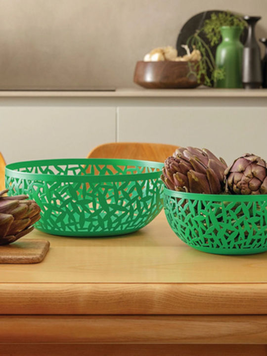 Alessi Cactus Fruit Bowl Metallic Green