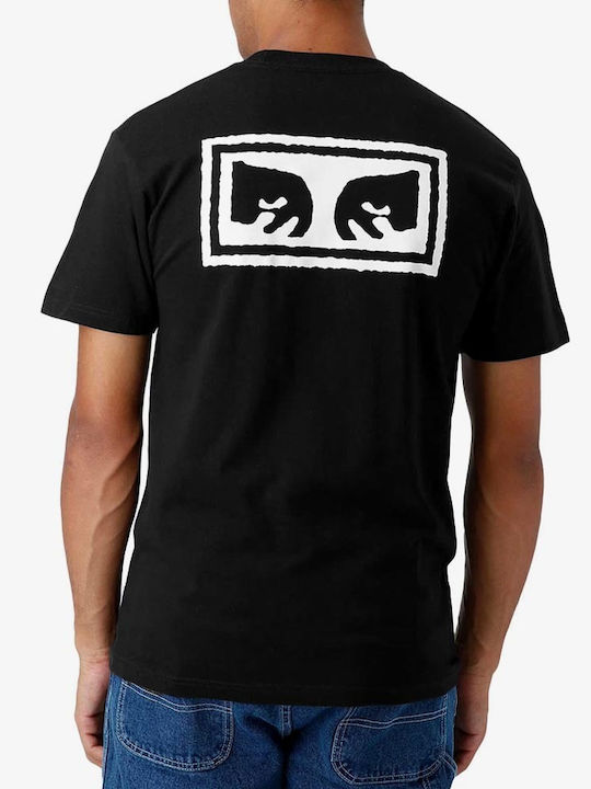 Obey Eyes 3 Мъжко Тениска с Къс Ръкав Black