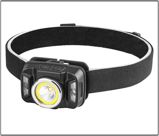 Alpin Stirnlampe LED mit maximaler Helligkeit 400lm 146wh Schwarz