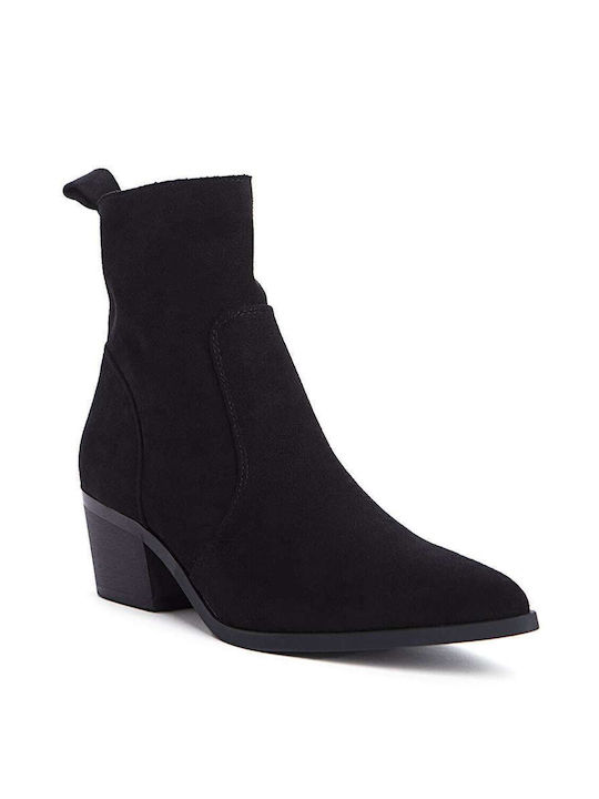 Keep Fred Women's Ankle Boots with Medium Heel Black