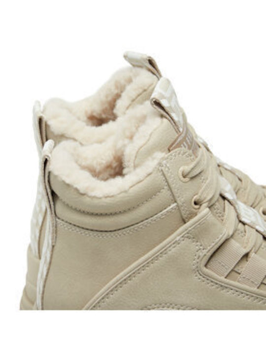 Buffalo Aspha Nc Mid Damen Knöchelstiefel Beige