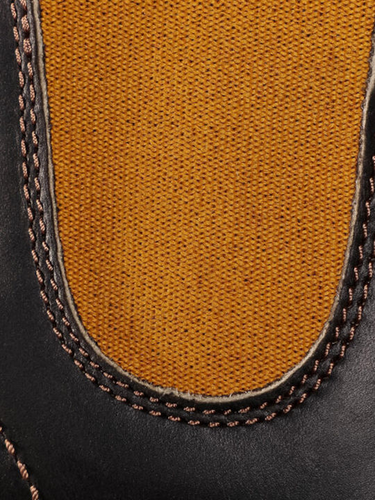 Leder Damen Chelsea Stiefeletten Braun