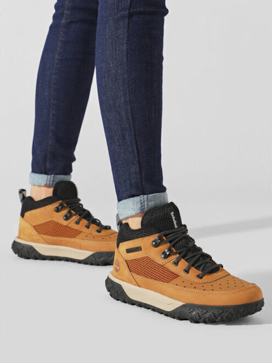 Motion 6 Leather Kids Boots with Laces Brown