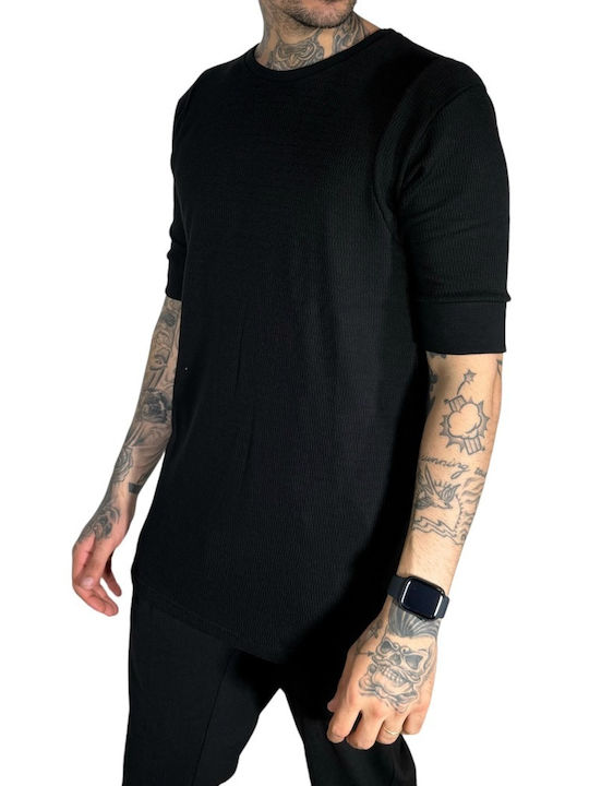 Nineteen Apparel Club Men's Short Sleeve Blouse Black