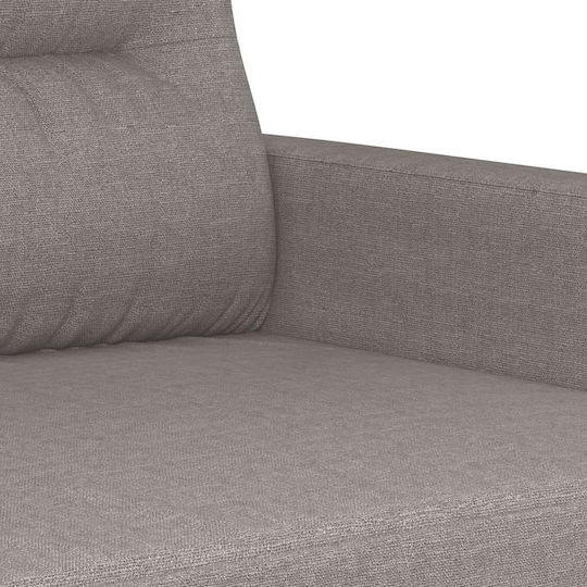Living Room Furniture Set 2-Seater & 2-Seater & Stool Taupe