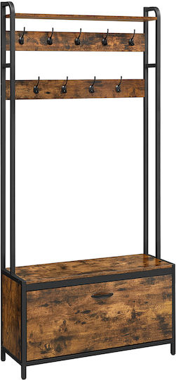 Entry Furniture with Hanger & Shoe Rack Particleboard 85x30x180cm