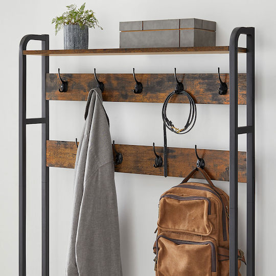 Entry Furniture with Hanger & Shoe Rack Particleboard 85x30x180cm