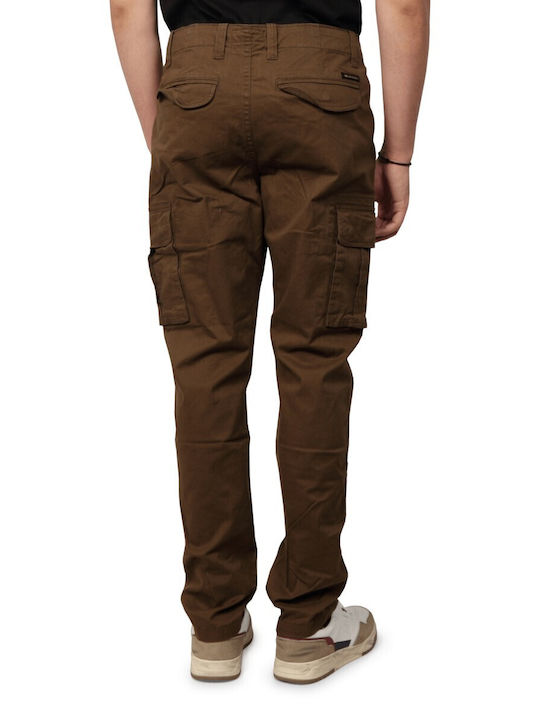 Funky Buddha Men's Trousers Cargo in Regular Fit Olive