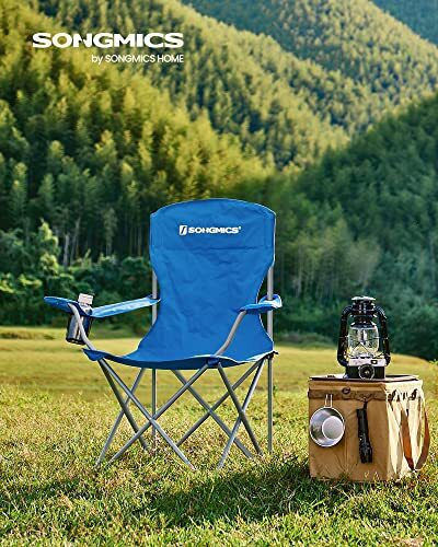Songmics Καρέκλα Παραλίας Μπλε 60x60x110εκ. Σετ 2τμχ