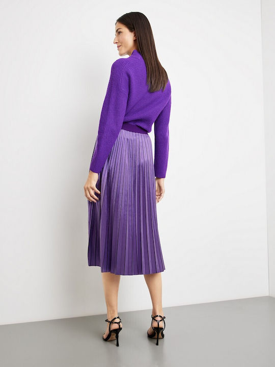 Gerry Weber Pleated Midi Skirt in Purple color