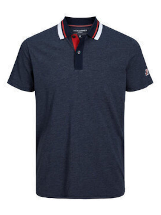 Jack & Jones Herren Kurzarmshirt Polo Dark Blue