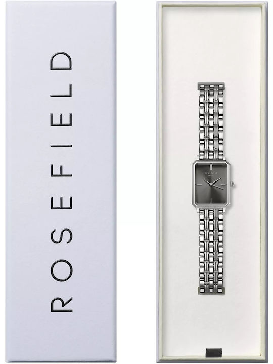 Rosefield Octagon Дамски Часовник 29mm Кварцов със Сребриста Метална Верижка