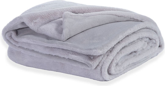 Nef-Nef Homeware Топло Космено Одеяло Двойно 240x220см Сребърно