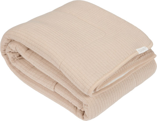 Little Dutch Blanket Nursery Swaddling Blankets Pure Beige Beige 100x70cm