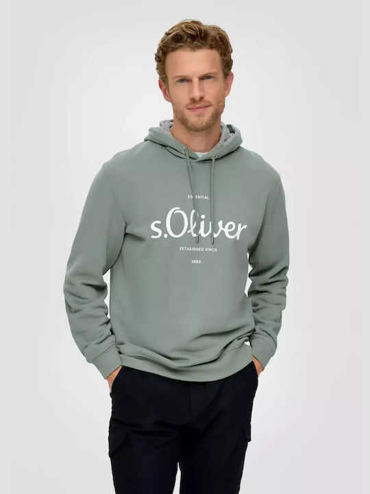 S.Oliver Men's Sweatshirt with Hood Green.