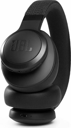 JBL Live 770NC Kabellos / Kabelgebunden Über Ohr Kopfhörer mit 65 Stunden Betriebszeit und Quick Charge Schwarz