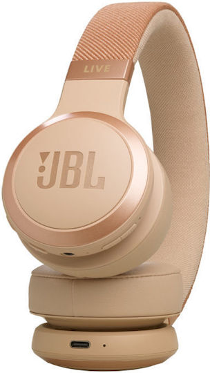 JBL Live 670NC Wireless / Wired On Ear Headphones with 65 hours of Operation and Quick Charge Sandstone