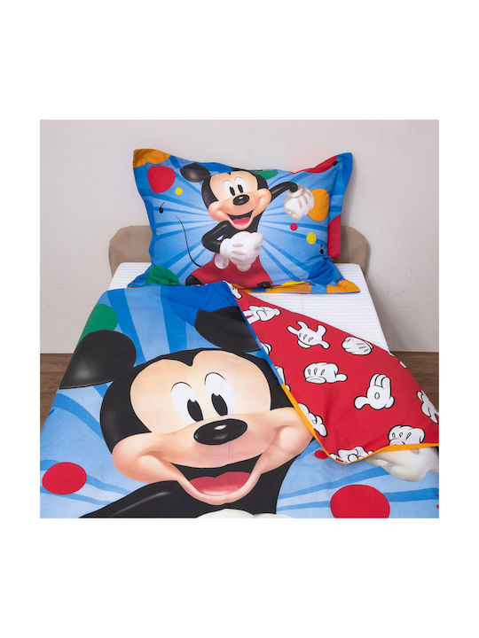 Viopros Set Kids Duvet Cover Single with Pillowcase Cotton Multicolored 160x200cm