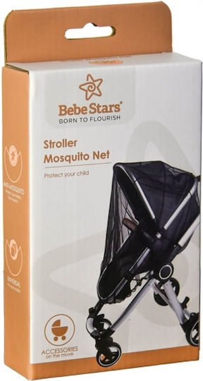 Bebe Stars Κουνουπιέρα Καροτσιού από Τούλι με Λάστιχο Μαύρη